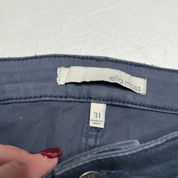 Ella Moss | NWT Body Sculpt Metallic Blue Colored High Rise Skinny Ankle Jeans - Picture 3 of 6